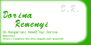 dorina remenyi business card